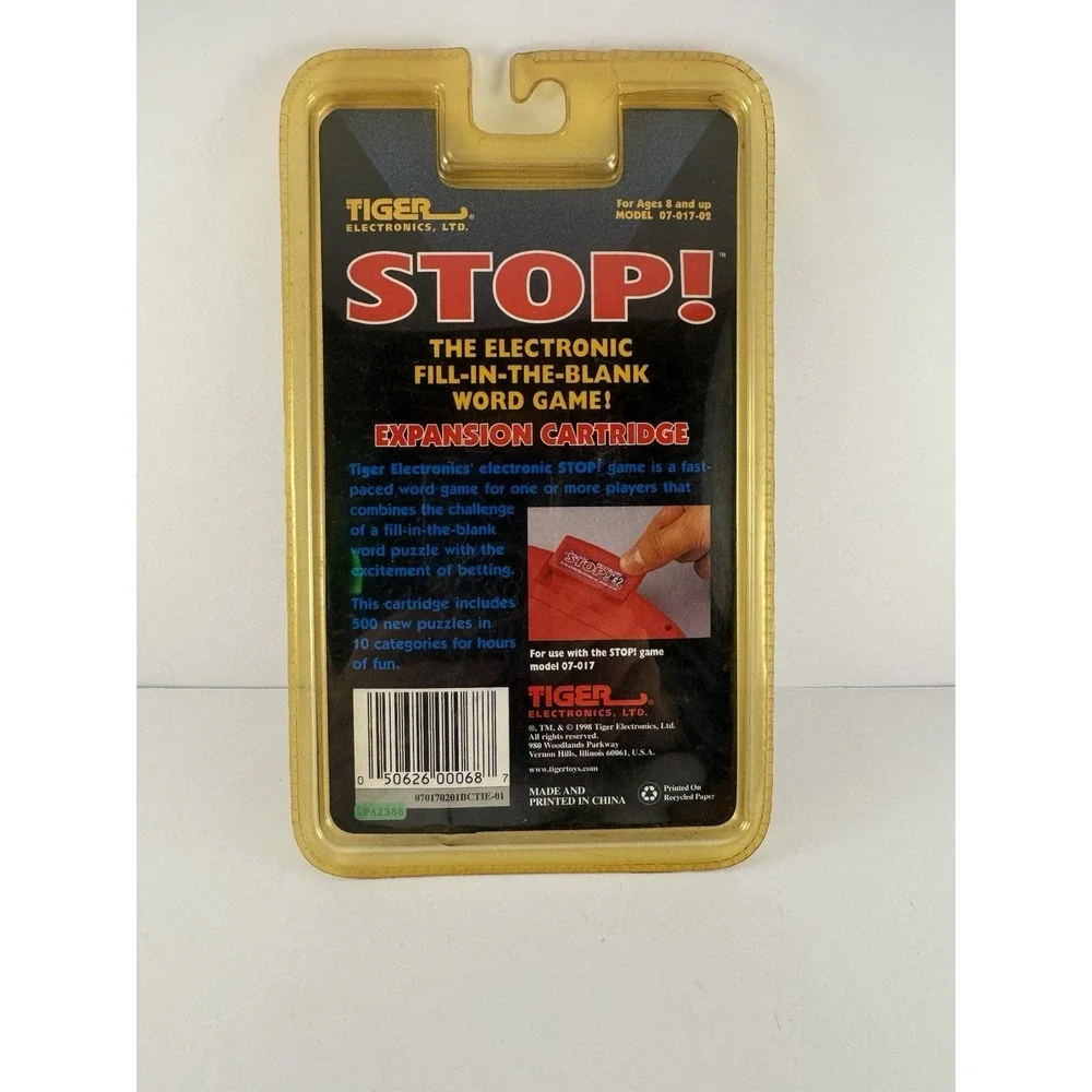 STOP! Hand-Held Electronic Game‎ 1998 Tiger Vintage New Sealed W/ Expansion Card